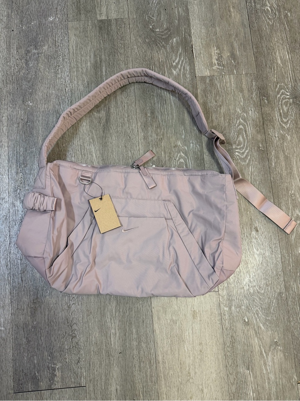 Nike One Tote Bag (25L) Pink Nylon Crescent Lined Inner Pockets HV1193-226